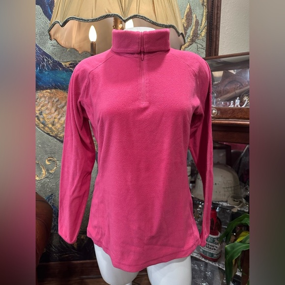 Columbia Tops - EUC Women's Pink Quarter-Zip lightweight fleece Top
